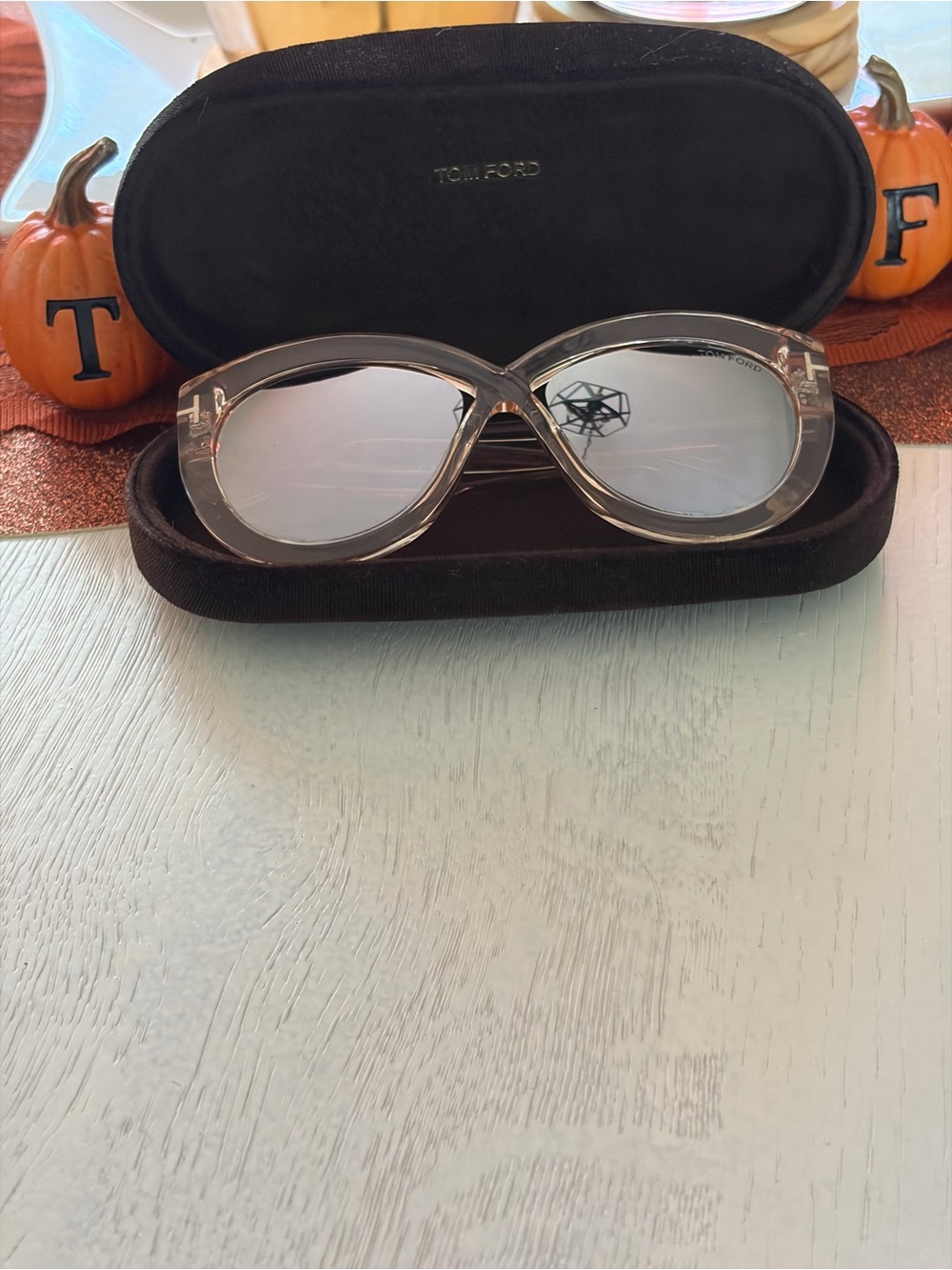 Tom Ford Women's Pink Crystal Cat Eye Sunglasses Diane 02